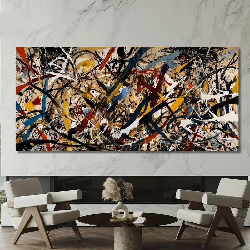 Color Vortex Style  Jackson Pollock