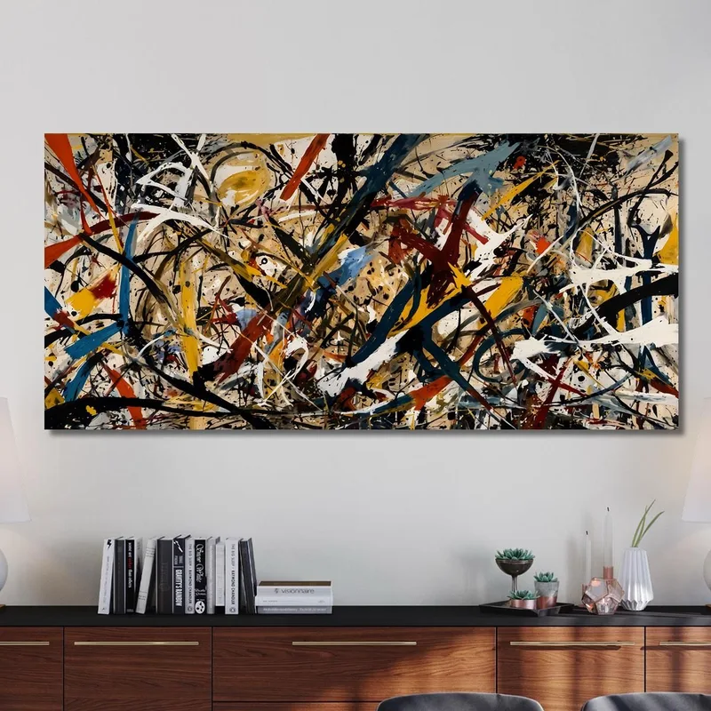 Color Vortex Style  Jackson Pollock