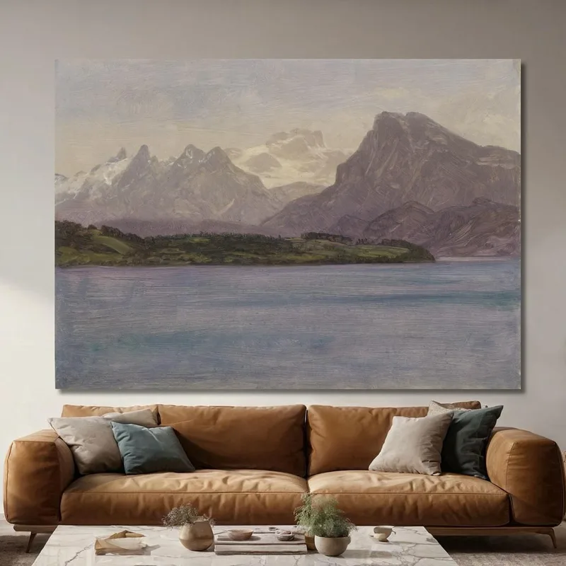 Catena Costiera Dell'Alaska Albert Bierstadt quadro stampa su tela