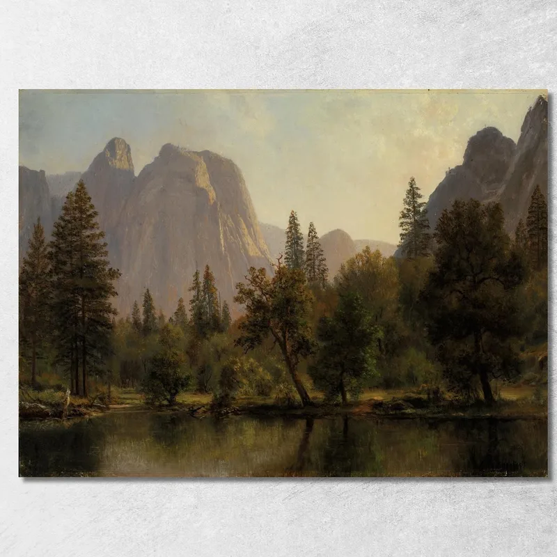 La Cattedrale Oscilla La Valle Di Yosemite Albert Bierstadt quadro stampa su tela