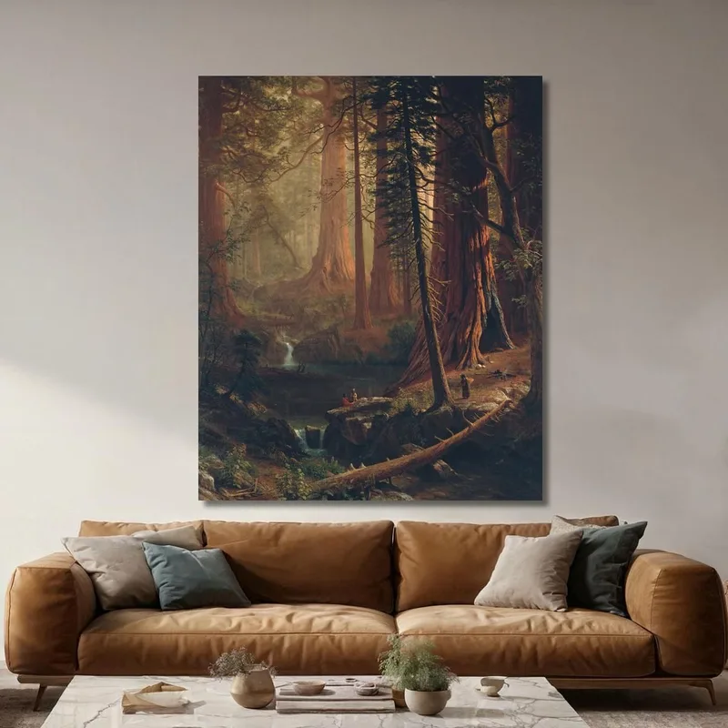 Sequoie Giganti Della California Albert Bierstadt quadro stampa su tela