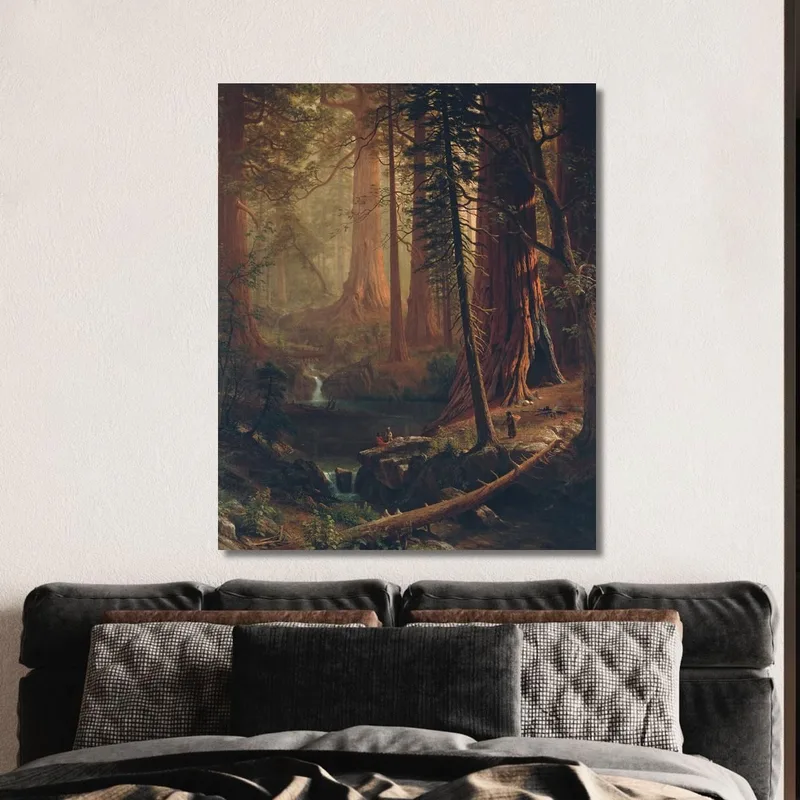 Sequoie Giganti Della California Albert Bierstadt quadro stampa su tela