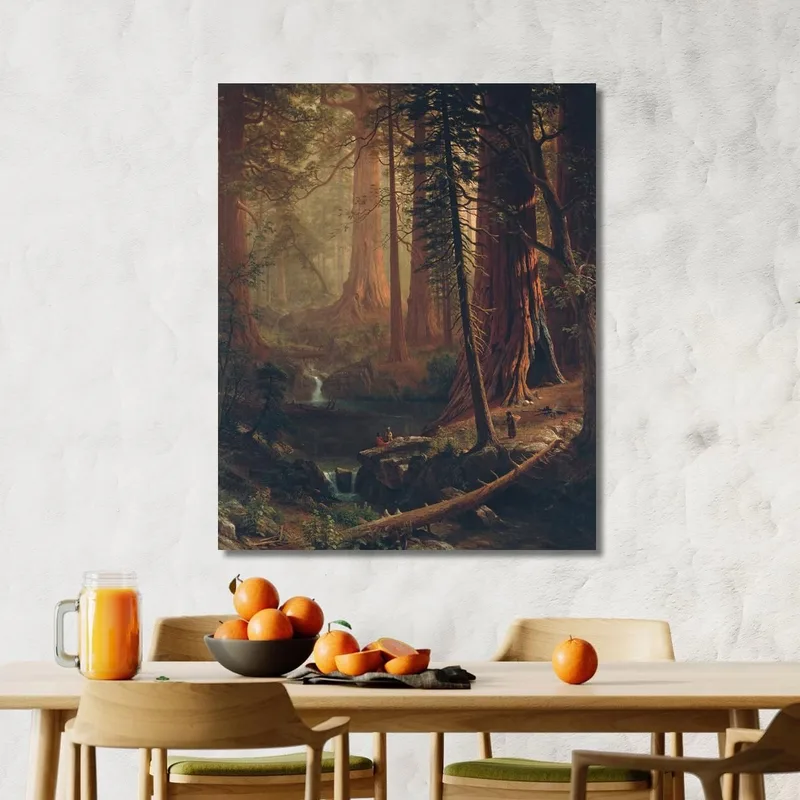 Sequoie Giganti Della California Albert Bierstadt quadro stampa su tela