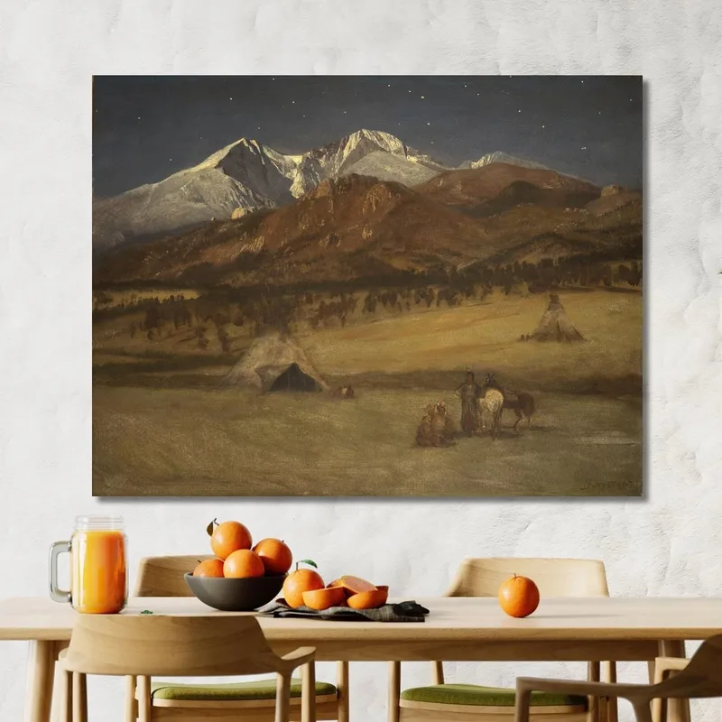 Serata Nell'Accampamento Indiano Albert Bierstadt