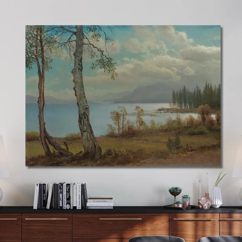 Lago Tahoe Albert Bierstadt quadro stampa su tela