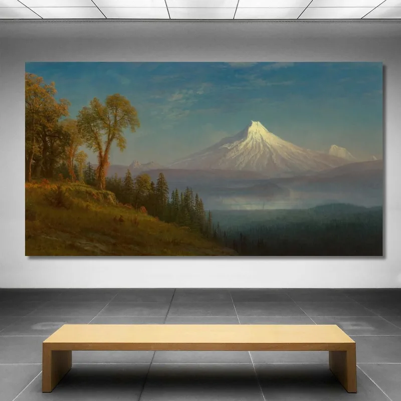 Mount St. Helens Columbia River Oregon Albert Bierstadt