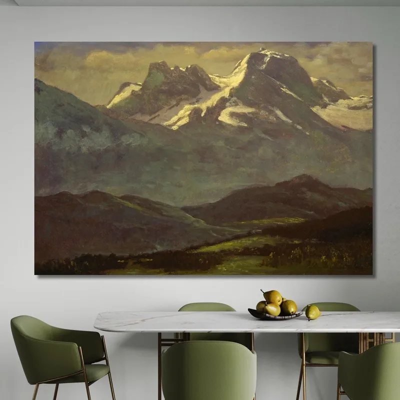 Sommerschnee Auf Den Gipfeln Oder Schneebedeckten Bergen Albert Bierstadt