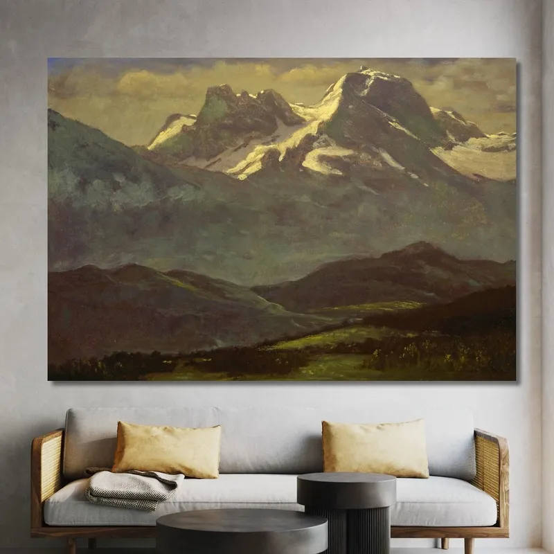 Sommerschnee Auf Den Gipfeln Oder Schneebedeckten Bergen Albert Bierstadt