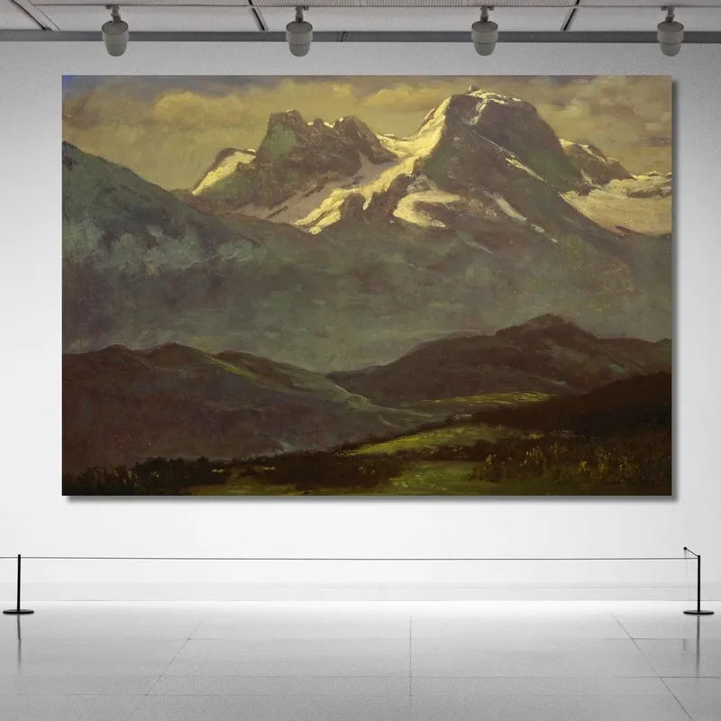 Sommerschnee Auf Den Gipfeln Oder Schneebedeckten Bergen Albert Bierstadt
