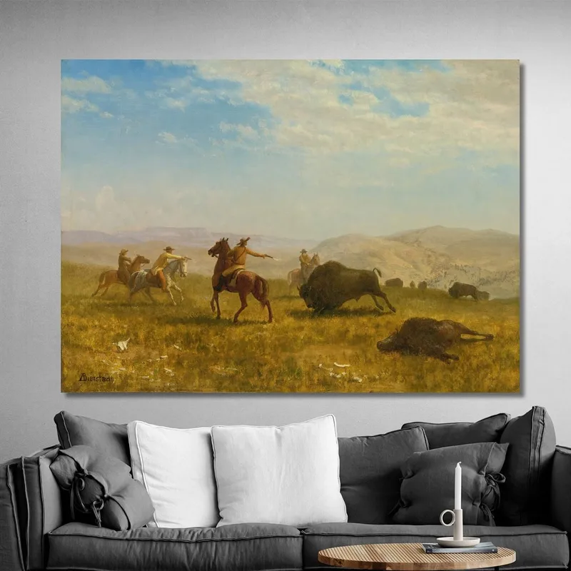 Il Selvaggio West Albert Bierstadt quadro stampa su tela