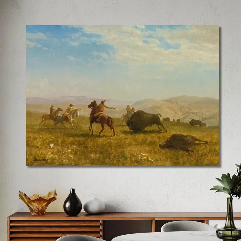 Il Selvaggio West Albert Bierstadt quadro stampa su tela