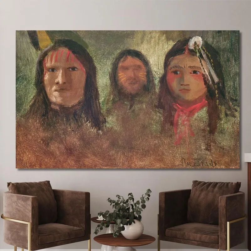 Trois Indiens Albert Bierstadt