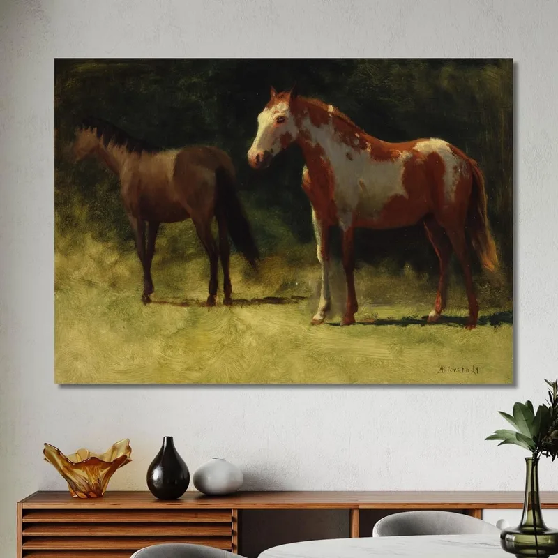 Deux Chevaux Albert Bierstadt
