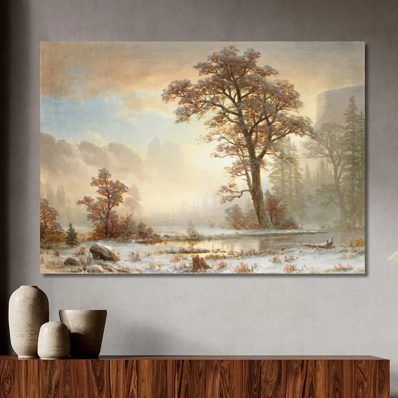 Valle Dello Yosemite: Prima Nevicata Dell'Anno Albert Bierstadt