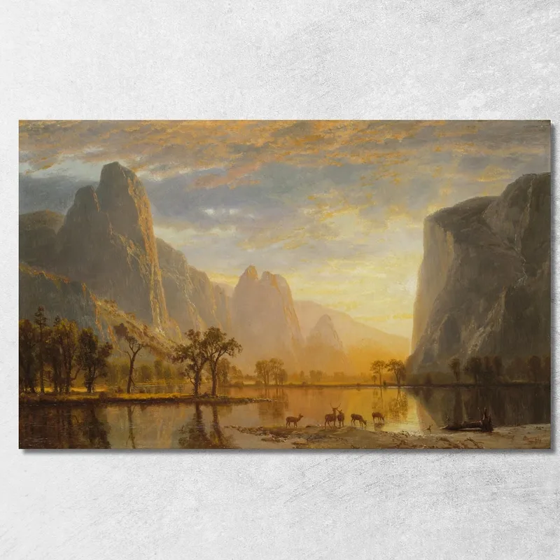 Valle Dello Yosemite Albert Bierstadt quadro stampa su tela