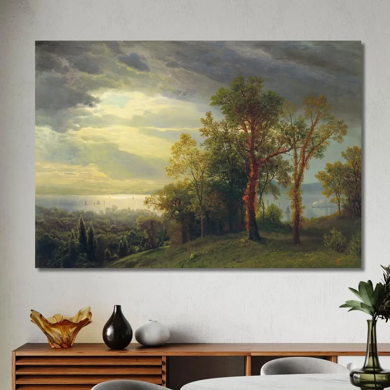 Vue Sur L'Hudson Albert Bierstadt
