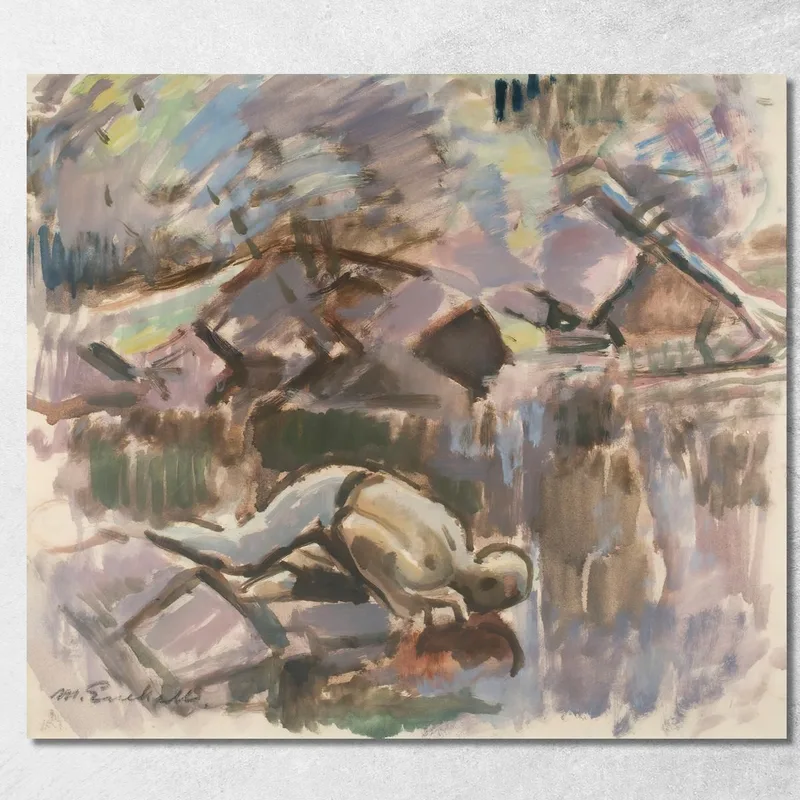 Alla Sorgente Magnus Enckell quadro stampa su tela