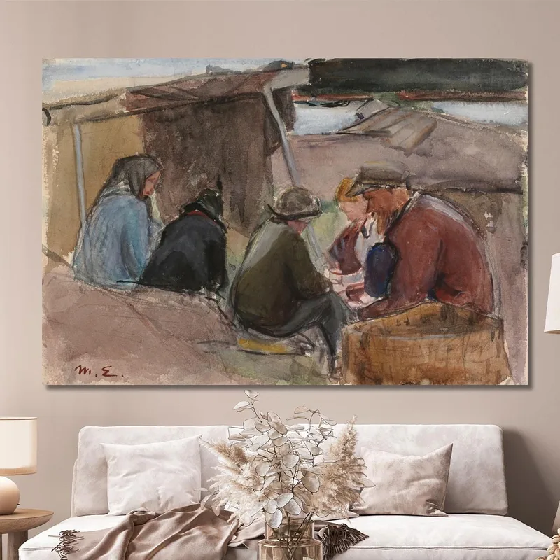 Pescatori In Riva Al Mare Magnus Enckell