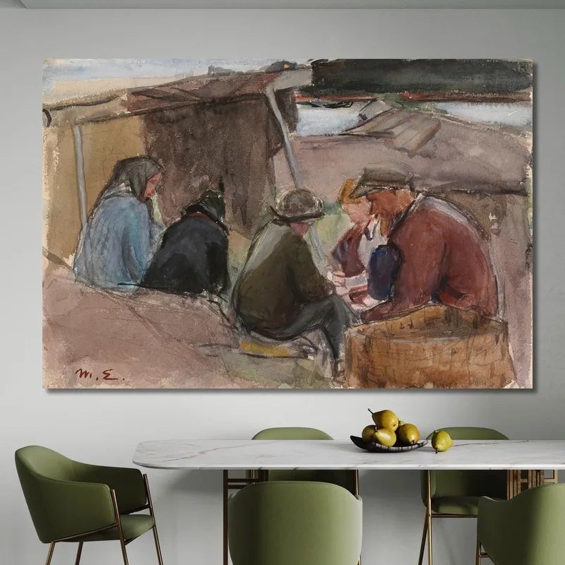 Pescatori In Riva Al Mare Magnus Enckell