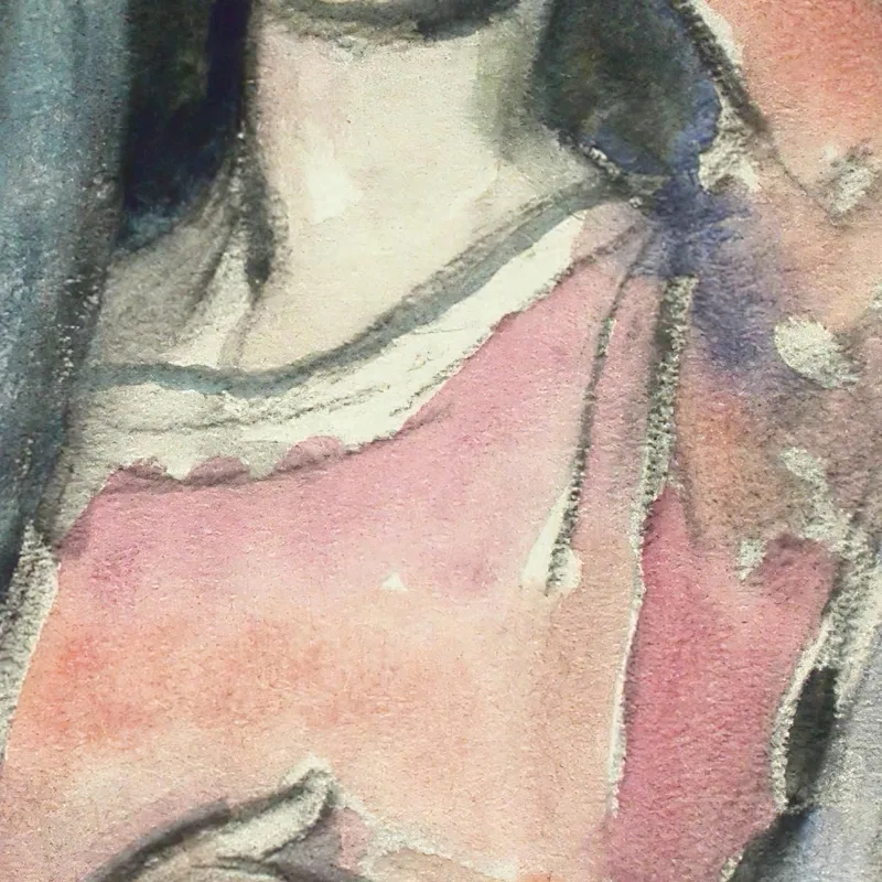 Schizzo Di Maria Per La Vetrata Ave Maria Nella Chiesa Di Pori Magnus Enckell