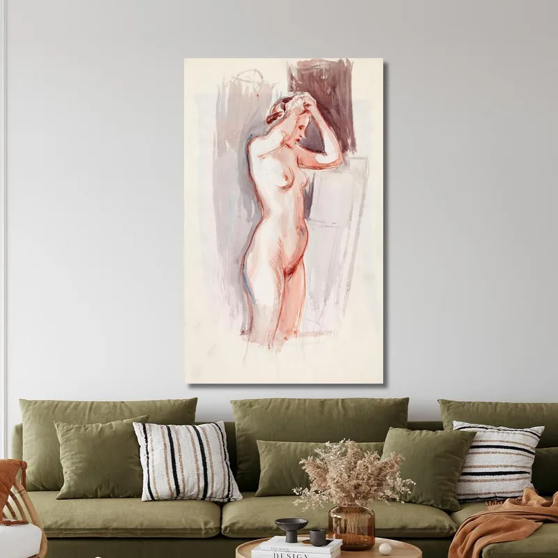 Standing Nude Model Sketch Magnus Enckell