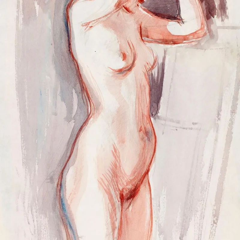 Standing Nude Model Sketch Magnus Enckell