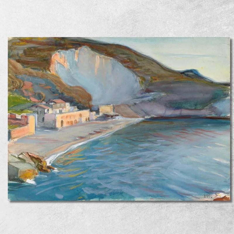 Paesaggio Costiero Della Regione Di Napoli Magnus Enckell quadro stampa su tela