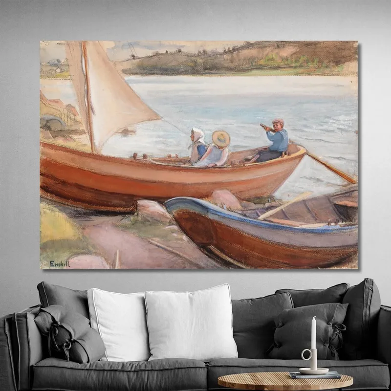 Boats On The Beach Magnus Enckell