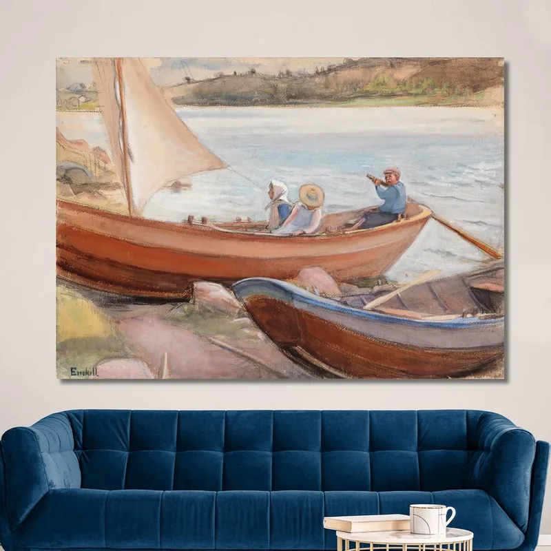 Boats On The Beach Magnus Enckell