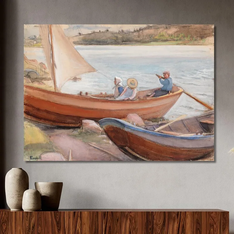 Boats On The Beach Magnus Enckell