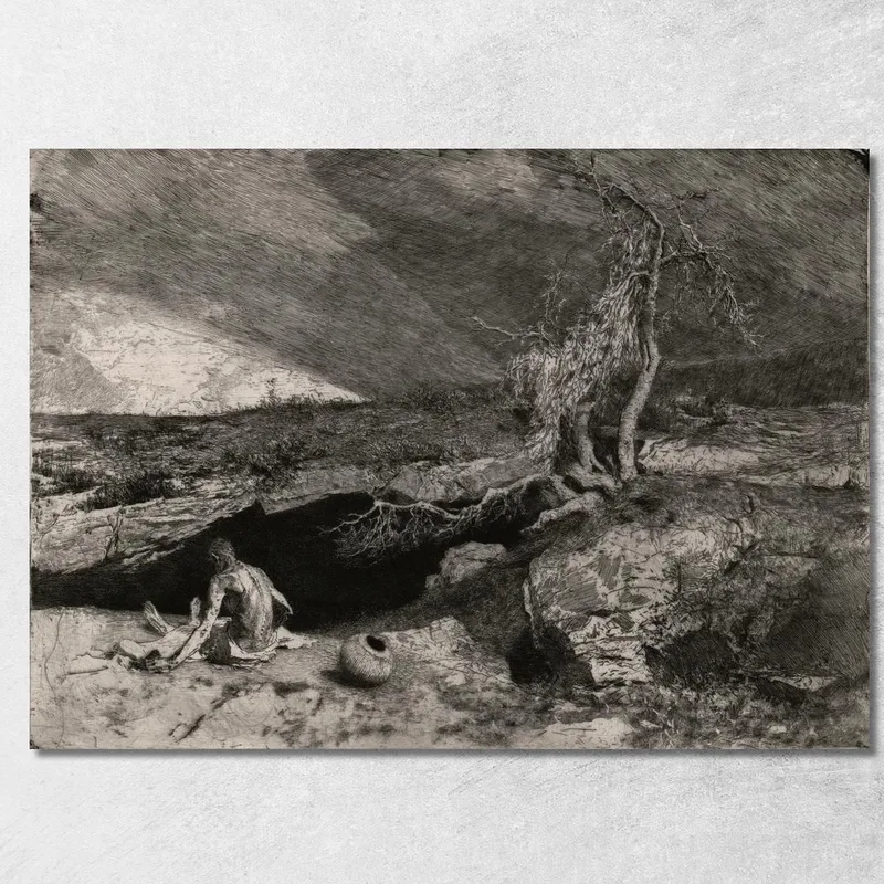 Anacoreta Mariano Fortuny Marsal quadro stampa su tela