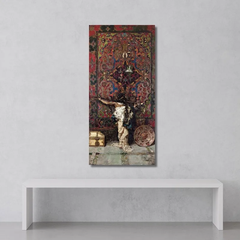 Arabe Devant Une Tapisserie Mariano Fortuny Marsal
