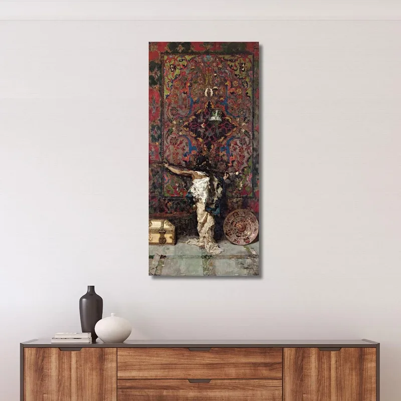 Arabe Devant Une Tapisserie Mariano Fortuny Marsal