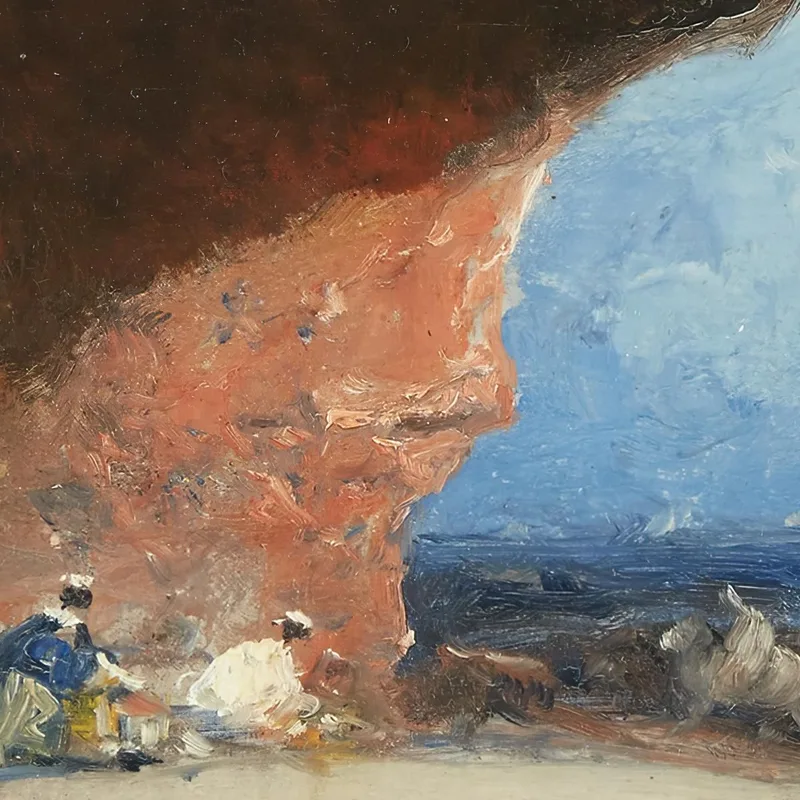Arabs In A Cave By The Sea Mariano Fortuny Marsal