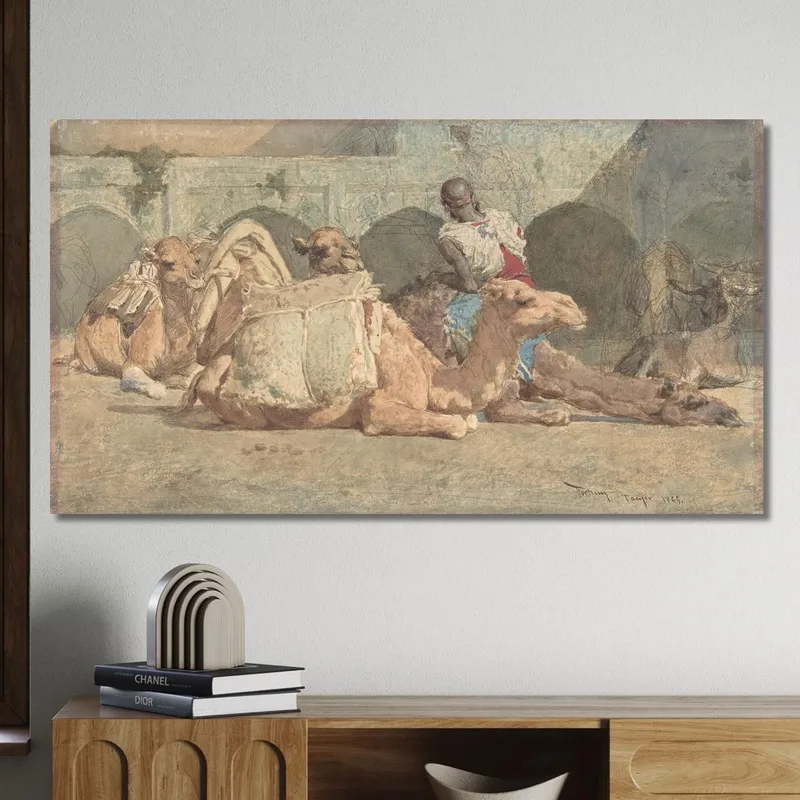 Chameaux Se Reposant À Tanger Mariano Fortuny Marsal