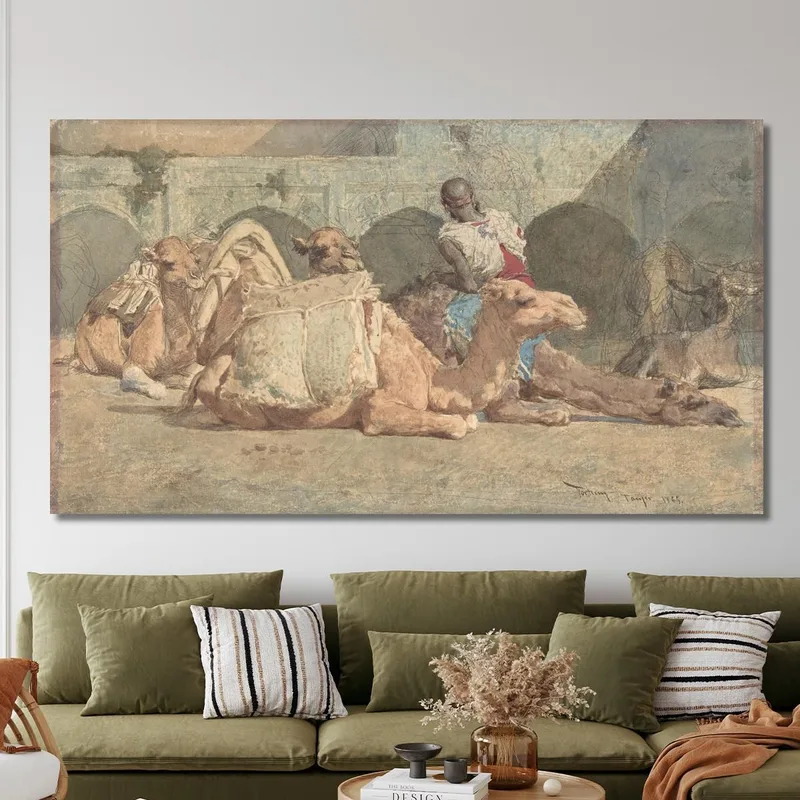 Chameaux Se Reposant À Tanger Mariano Fortuny Marsal