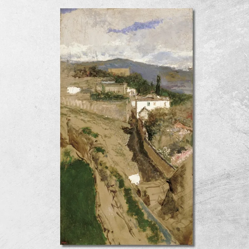 Paesaggio Di Granada Mariano Fortuny Marsal quadro stampa su tela