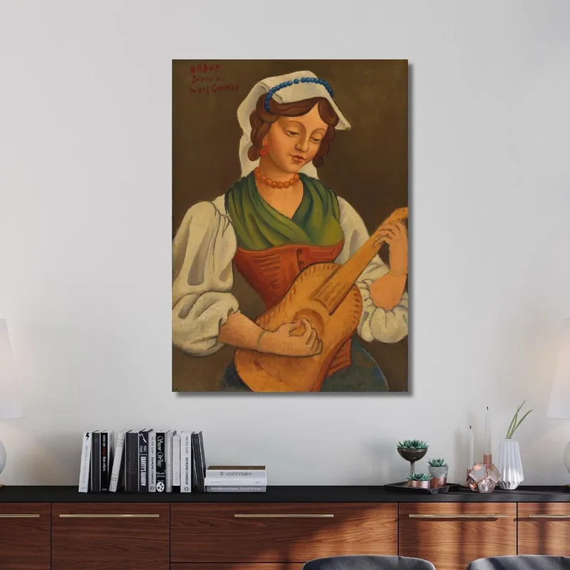 Ragazza Con Mandolino Da Gino Severini Mark Gertler