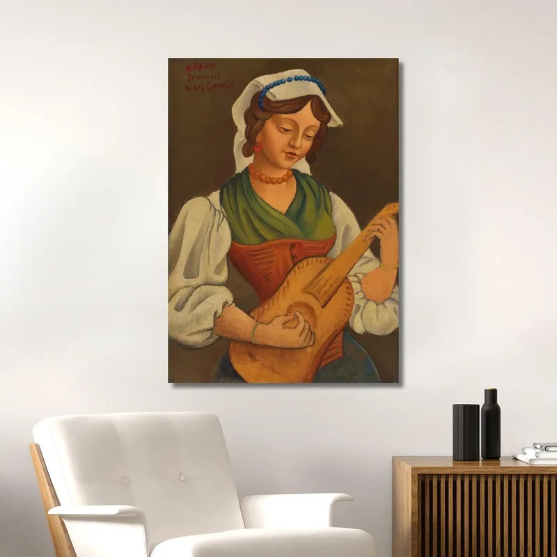 Ragazza Con Mandolino Da Gino Severini Mark Gertler