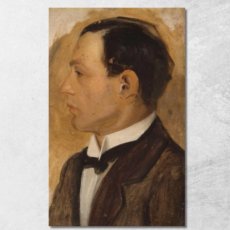 Porträt Von Jack, Dem Bruder Des Künstlers Mark Gertler drucken auf leinwand