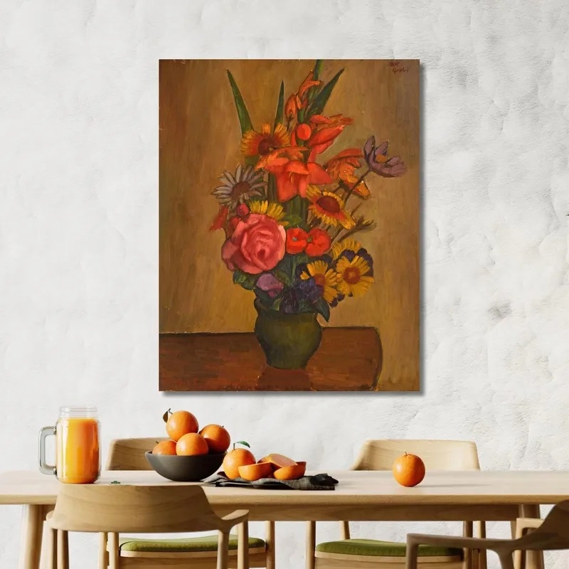 Natura Morta Vaso Con Fiori Mark Gertler