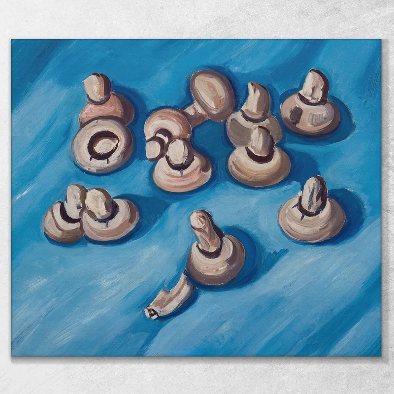 Pilze Auf Blauem Hintergrund Marsden Hartley