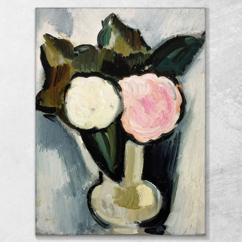 Rosa Und Weiße Blumen In Einer Vase Marsden Hartley