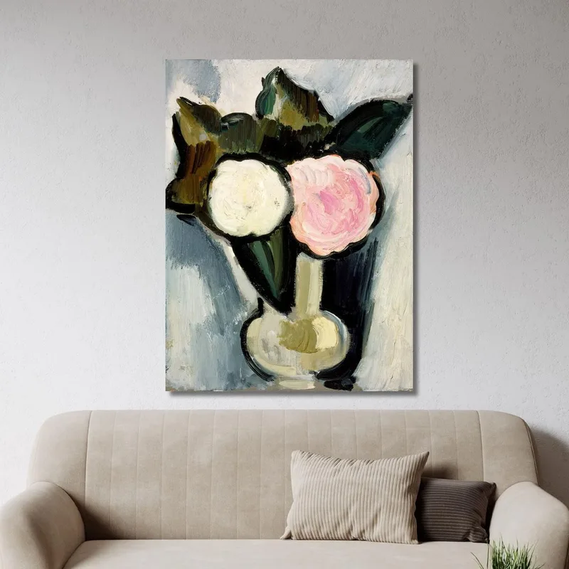 Rosa Und Weiße Blumen In Einer Vase Marsden Hartley