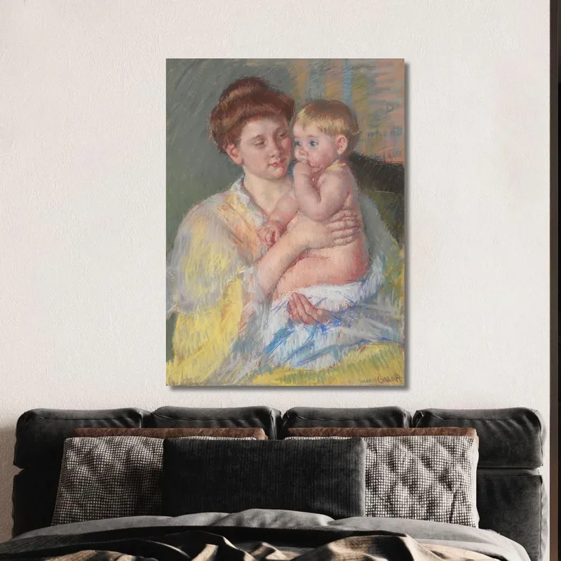 Baby John Con L'Indice In Bocca Mary Cassatt