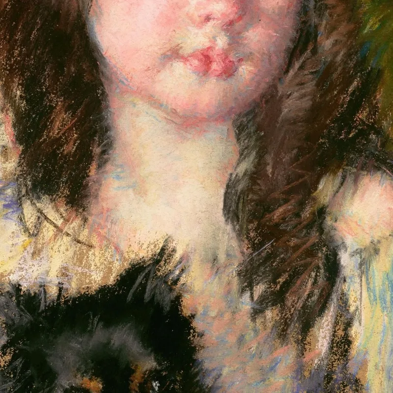 Françoise Tiene In Braccio Un Cagnolino Che Guarda Lontano A Destra Mary Cassatt