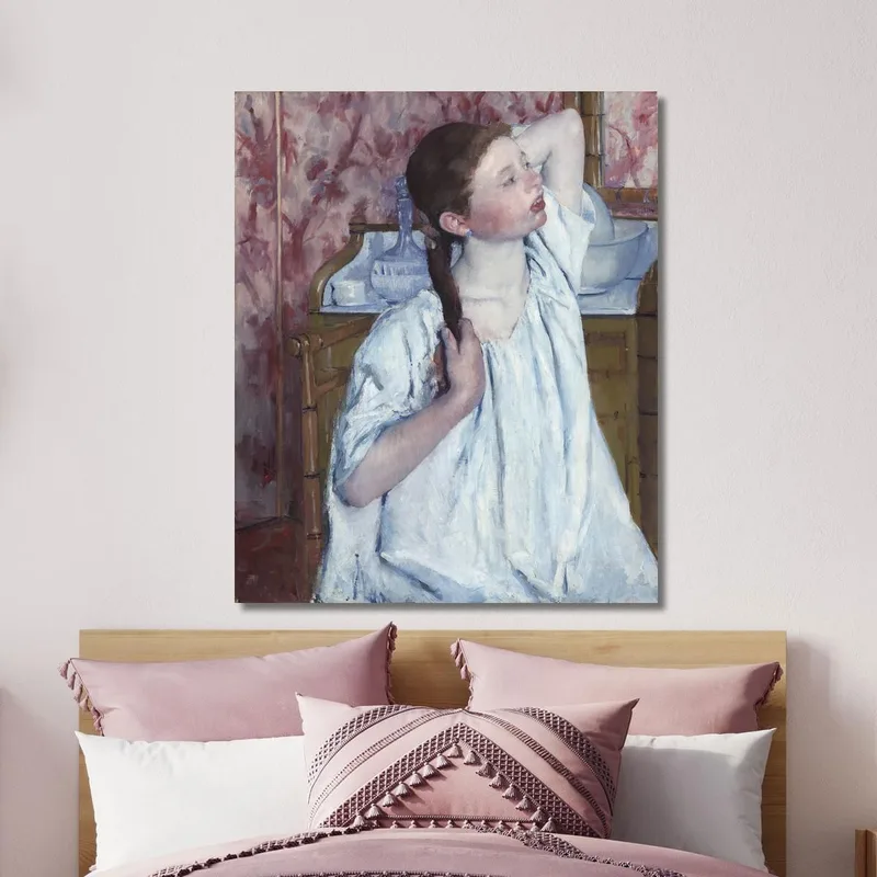 Fille Arrangeant Ses Cheveux Mary Cassatt