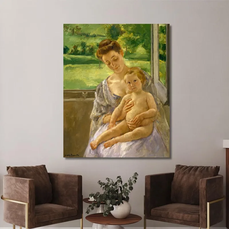 Mère Et Enfant Dans La Véranda Mary Cassatt