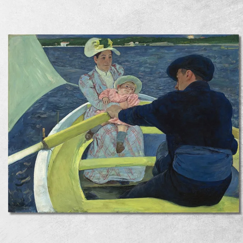 La Festa In Barca Mary Cassatt quadro stampa su tela