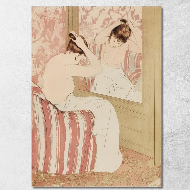 La Pettinatura Mary Cassatt quadro stampa su tela